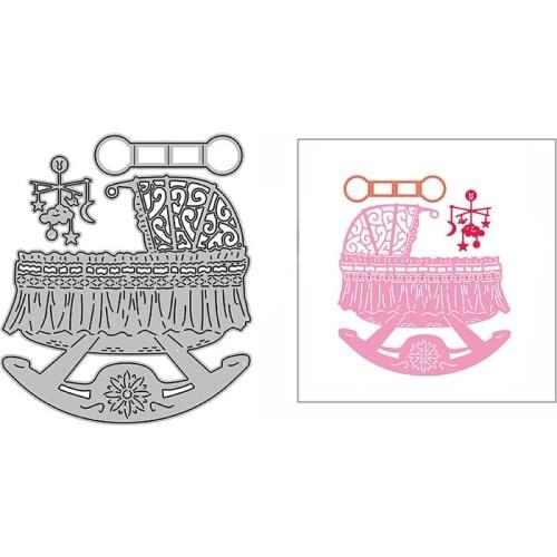 New DIY Toy Baby Bed Crafts Embossing Mold 2021 Metal Cutting Dies for Album Card Making and Scrapbooking Decorative No Stamps