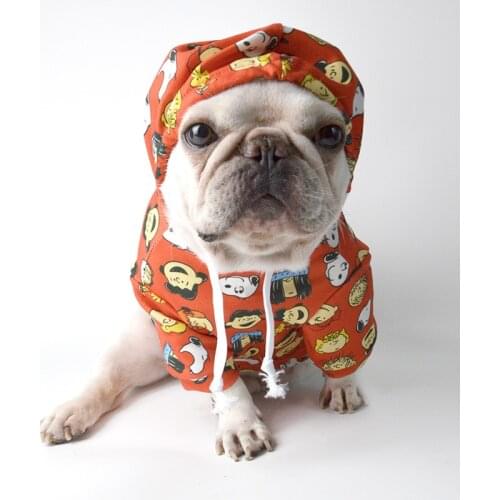 Pug Clothes French Bulldog Clothing Autumn Winter Dog Hoodie Sweatshirt Coat Poodle Schnauzer Costume Dropshipping Pet Outfit