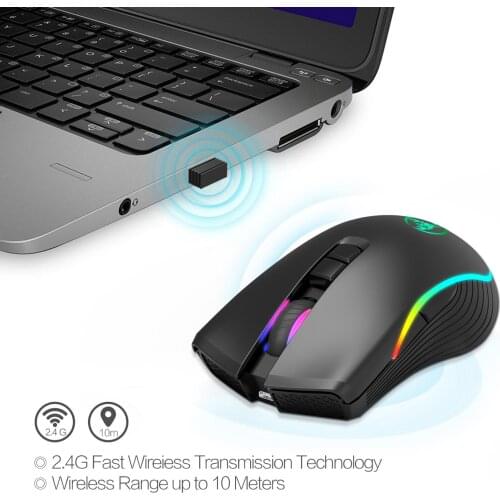 Rechargeable Led Light Gaming Mouse Optical Mice with USB Receiver