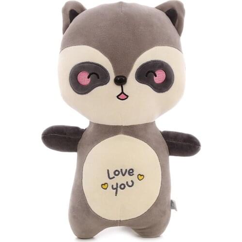 25/85CM Hot Cute Soft Down Cotton Raccoon Pillow Press Cat Doll Plush For Childerns Birthday Gift For Kids Girls Toys