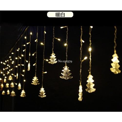 4M 100 LED 18P Christmas tree curtain string lights Ice Bar Strip Holiday Xmas Wedding Party Decor 110V/220V US/EU/UK/AU Plug