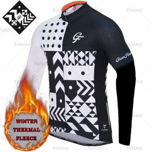 STRAVA 2021 Bicycle Shirt Winter Thermal Cycling Jersey MTB Pro Long Sleeves Team Race Clothing Males' Downhill Clothes
