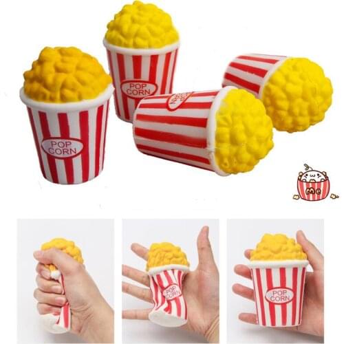 Squeeze Decompression Novelty Toys Popcorn Shape Jumbo Squishy Slow Rising Squishies Bun LX4378