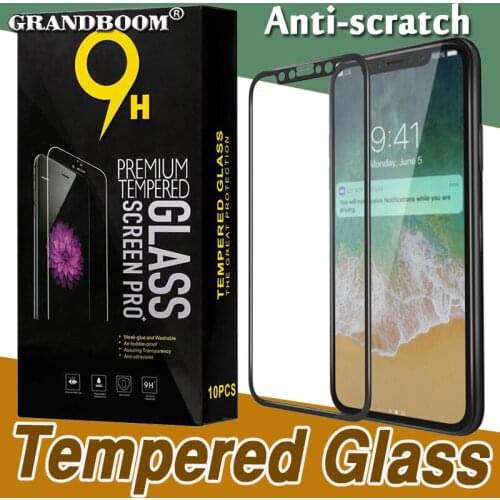 1000pcs Fiber Soft Full Cover Tempered Glass For iPhone 12 Mini 11 Pro Max XS XR X 8 7 6 Plus SE Screen Protector Film Package