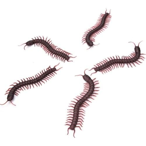 5pcs/lot Simulation Centipede Model Fake Insect Bug Toy Wholesales Practical Gags Jokes Horror Halloween Props Tricks