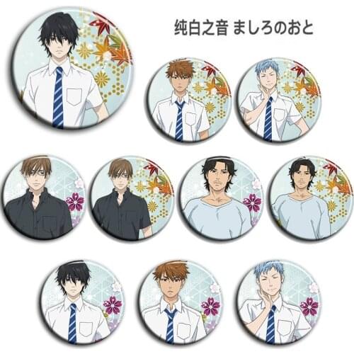 58mm Anime Mashiro no Oto Iron Badges Brooch