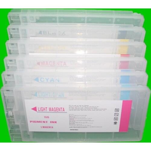 6pcs T499-T504 T511-T516 T5491-T5496 Empty Refillable Ink Cartridge with chip For Epson Stylus Pro 10000 10600 Printer 850ML/PC