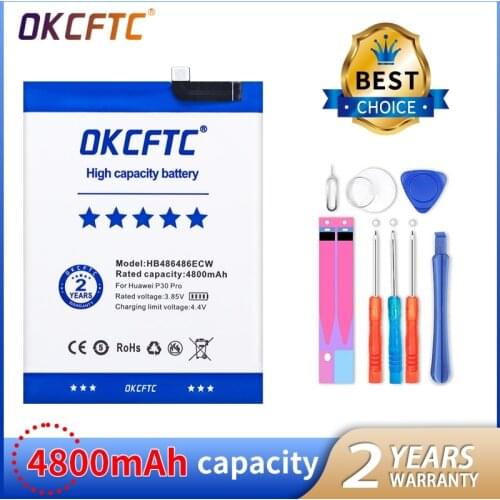 OKCFTC 4800mAh HB486486ECW Battery for Huawei P30Pro P30 Pro for Huawei Mate20 Pro Mate 20 Pro