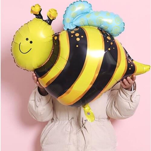 Large Bee Foil Balloons Snail Ladybug Frog Butterfly Bee Cartoon Animal Helium Balloon for Kids Baby Shower Party Kids Globos