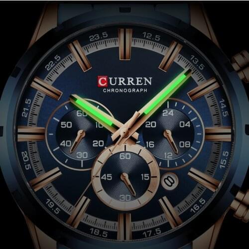 CURREN Top Brand Luxury Mens Watch Steel Strap Fahion Style Quartz Waterproof Casual Wristwatches Relogio Masculino Male Clock