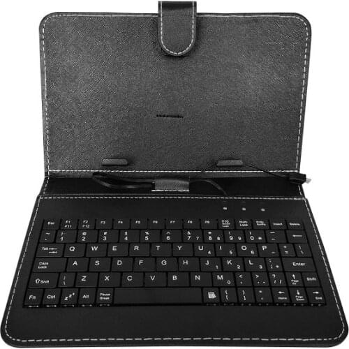7 inch-10.1inch Wired Mobile Phone Keyboard Case With Fixed Bracket Flip Keyboard Holster Cover For ipad pro 2020