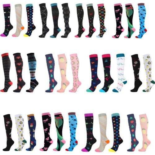 Men Women Nurse Basketball Riding Outdoor Long Tube Compression Socks Sports Running Fitness Socks Natural Hiking Ciclismo
