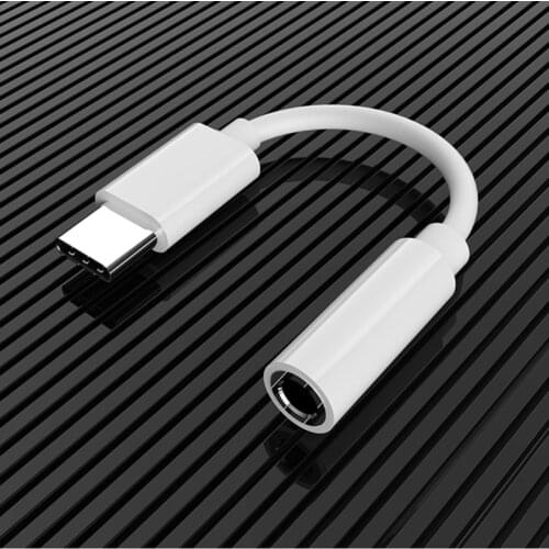 Type-C To Audio Port Adapter Cable 3.5mm Earphones Headphones Connector For Xiaomi MI 10 9 Huawei Oneplus Mobile Phones