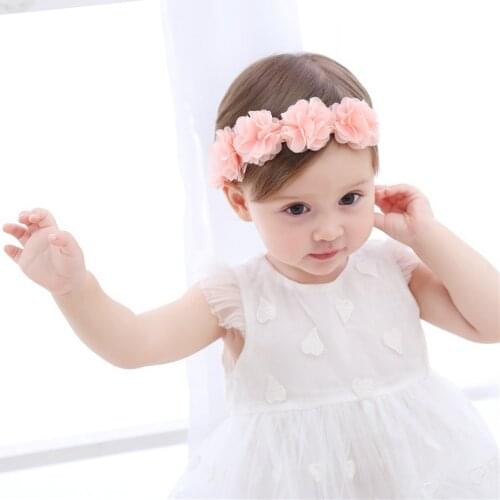 Hot Sale Kids Headband Accessories New Arrive Cute Baby Girl Toddler Lace Flower Hair Band Headwear