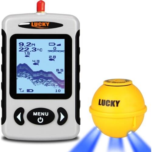 LUCKY FFW718LA Wireless Sonar Fish Finder Portable Professional Sounder 45M/135FT Sonar Depth Sounder Alarm Ocean River Lake