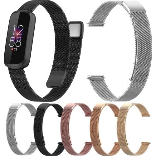 Magnetic Milanese Band For Fitbit Luxe Stainless Steel Watch Wrist Strap For Fitbit Luxe Mesh Bracelet Loop Correa