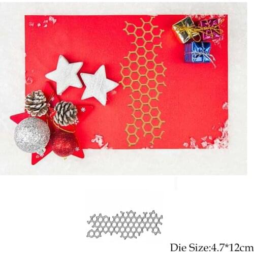 Grid Shaped Decor Cutting Dies Card Making Craft Stencil Metal Dies Scrapbooking Troqueles Embossing Stamping Die Cut 2021