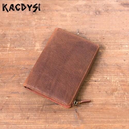Luxury Genuine Cow Leather Multifunction Unisex Mens Business Travel Notebook Blank Retro Handmade Diary Journal Book A6 Notepad