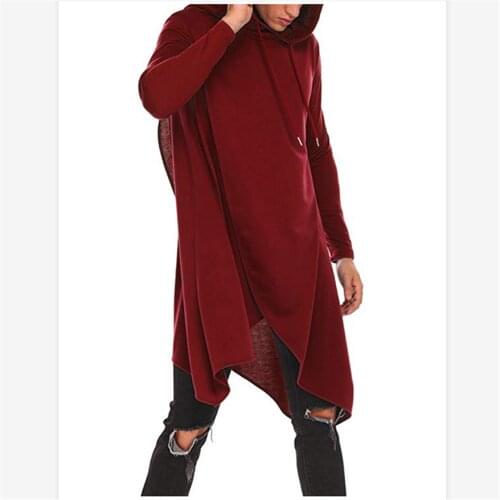 Hoodie Men 2020 Spring and Autumn New Mens Pure Color Irregular Design Hip-hop Slim Sports Mens Hoodie