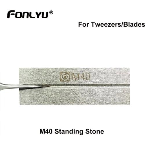 Amaoe M40 Grindstone Used For Correction Tweezers Soldering iron Tip Grinding Blade Gold Steel Whetstone Phone Repair tool Sets