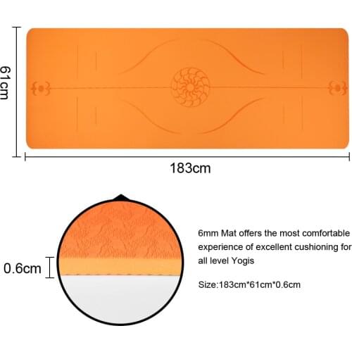 New Non Slip Yoga Mat Body Alignment System SGS Certified TPE Material-Textured Optimal Cushioning Eco Friendly Exercise Mat