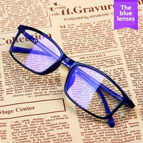 Girlview Mens Small Frame Glasses Fashion Transparent Color Square Glasses Frame Female Anti-Blue Light Glasses