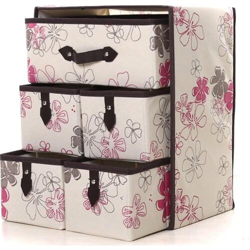 Thick Non-woven Storage Box Foldable Storage Box Foldable Storage Box Drawer Storage Box Used to Store Clothes Underwear Socks