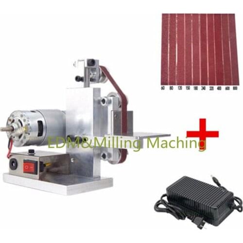 1Set High Quality DIY micro belt machine Electric mini polishing sanding machine Bench sander DC12-24V DURABLE New