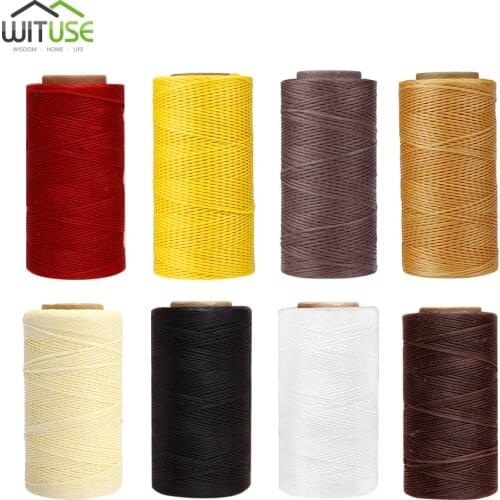 High Quality Durable 260 Meters 0.8mm Flat 150D Leather Waxed Thread Cord for DIY Handicraft Tool Hand Stitching Leather Sewing