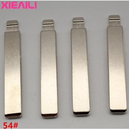 XIEAILI 20Pcs 54# Metal Blank Uncut Flip KD Remote Key Blade For Peugeot 307 (With Groove) S207