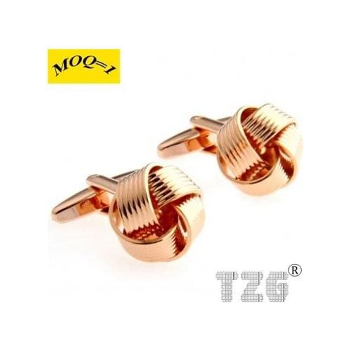Rose Gold Knots Cufflink Cuff Link 1 Pair Free Shipping Promotion