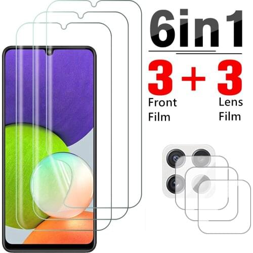 6in1 Protective Film For Samsung Galaxy A22 Screen Hydrogel HD Film For samsung a22 a32 a42 a52 a72 4g 5g Camera Lens Protector