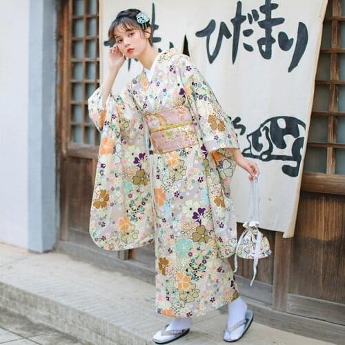 Japanese Kimono Traditional Dress Kimonos Woman 2019 Obi Haori Geisha Costume Traditional Japanese Kimonos Cosplay FF2353