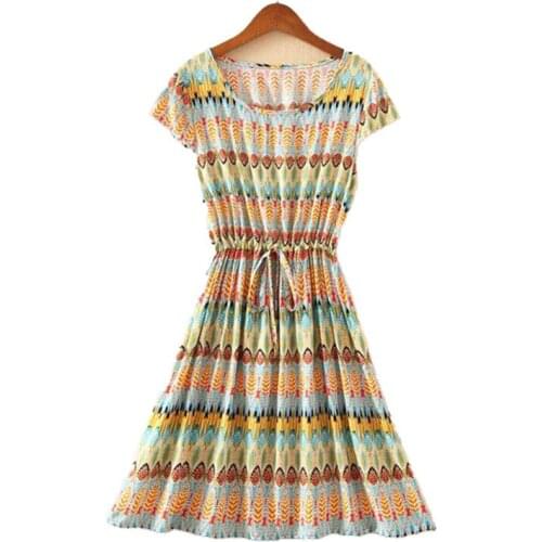 Women Retro Floral Prints Elastic Waist Dress Sexy Deep V Neck Sleeveless Sling Dress Summer Backless Lady Dresses