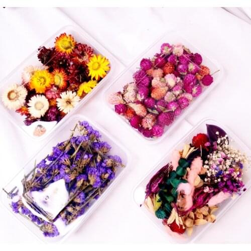 1 Box New Real Dried Flower Dry Plants For Aromatherapy Candle Epoxy Resin Pendant Soy Wax Candle Making Craft DIY Accessories
