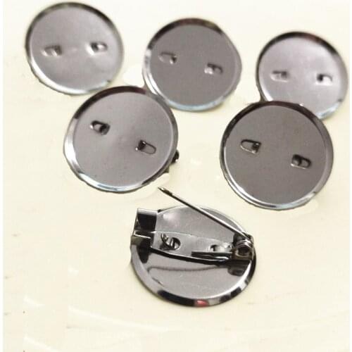 100Pcs/lot 2 Cm Safety Pins Brooch Settings Blank Base DIY Part Brooch Clip Base Pins Jewelry Making Supplies