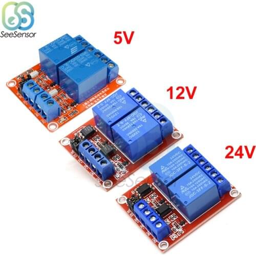 2 Channel Relay Module DC 5V 12V 24V High and Low Level Trigger Relay Control with Optocoupler