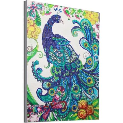 30*40cm 5D DIY Diamond Embroidery Peacock Home Decoration Round Diamond Mosaic Pictures Needlework Painting Cross Stitch Kits
