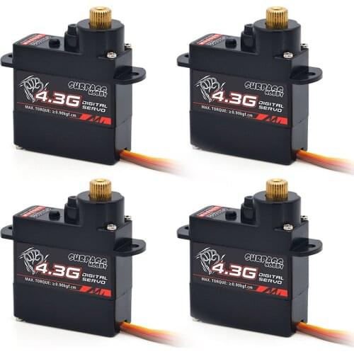 4pcs/lot Surpass Hobby Digital Servo 4.3g Micro Metal Gear Servo for RC Airplanes Fixed-wing Helicopter