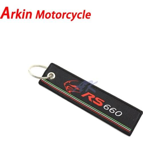 For Aprilia Motorcycle Keychain Caponord RSV4 Futura1000 Tuono Shiver RS660 TuonoV4 Embroidered Keychain Key Ring Key Chains