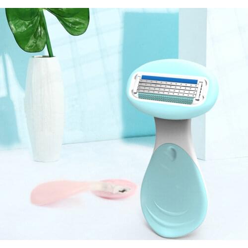 Women Razor 4-layer Safety Razor Blade Whole Body Hair Removal Facial Shaver