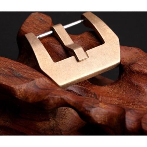 CUSN8 Bronze Buckle 20 22 24 26MM For PAM111 441 Leather Strap Buckle Leather Rubber Strap Buckle Pure Copper Buckle