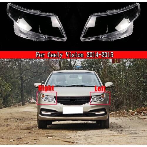 Car Front Headlamp Glass Lamp Transparent Lampshade Shell Headlight Cover Auto Light Housing Case For Geely Vision 2014 2015