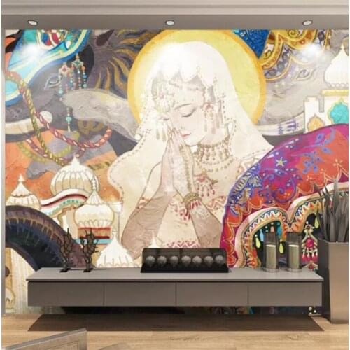 Custom photo wallpaper cartoon fairy princess girl mural, childrens room mural wallpaper living room hotel mural