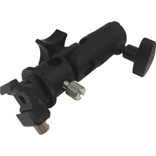 Camera Flash Speedlite Mount Swivel Light Stand Bracket, 180 Degree Rotate, Umbrella Reflector Bracket Holder E Type for Camera