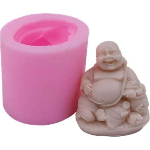 Great-Mold Chinese Buddha Soap Candle Molds Silicone Mold for Soap 3D Chocolate Fondant Molds