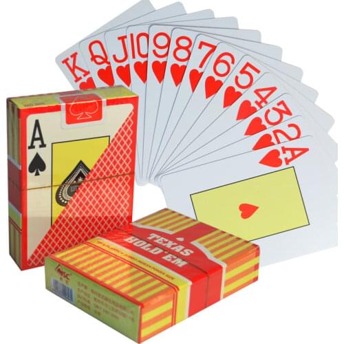 Texas Hold'em 100% Plastic PVC playing card big number game poker cards Waterproof and dull polish Family poker Board games