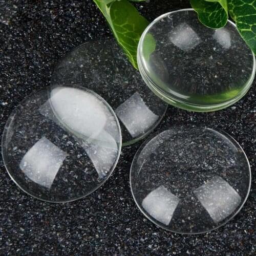 5pcs/lot 40mm Round Clear Glass Cabochons Beads Accessories For Making DIY Fashion Jewelry