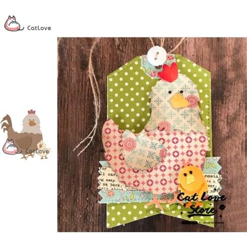 Hen Chicken Animal Metal Cutting Dies Stencils For DIY Scrapbooking Paper Card Decorative Craft Dies Embossing Die Cuts New 2019