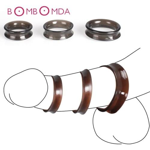 3pcs Set Silicone Penis Ring Reusable Condom Bound Delay Cock Ring Delay Ejaculation Penis Sleeve Ring Adults Sex Toys For Men